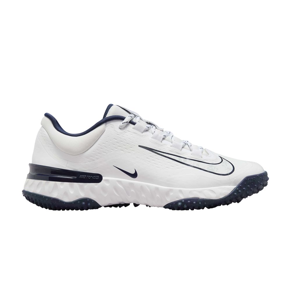 Pre-owned Nike Wmns Alpha Huarache Elite 4 Tf 'white Midnight Navy'