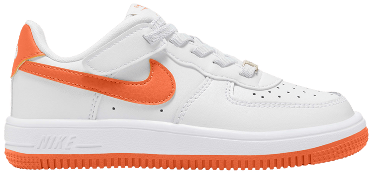 Nike Force 1 Low EasyOn PS White Safety Orange