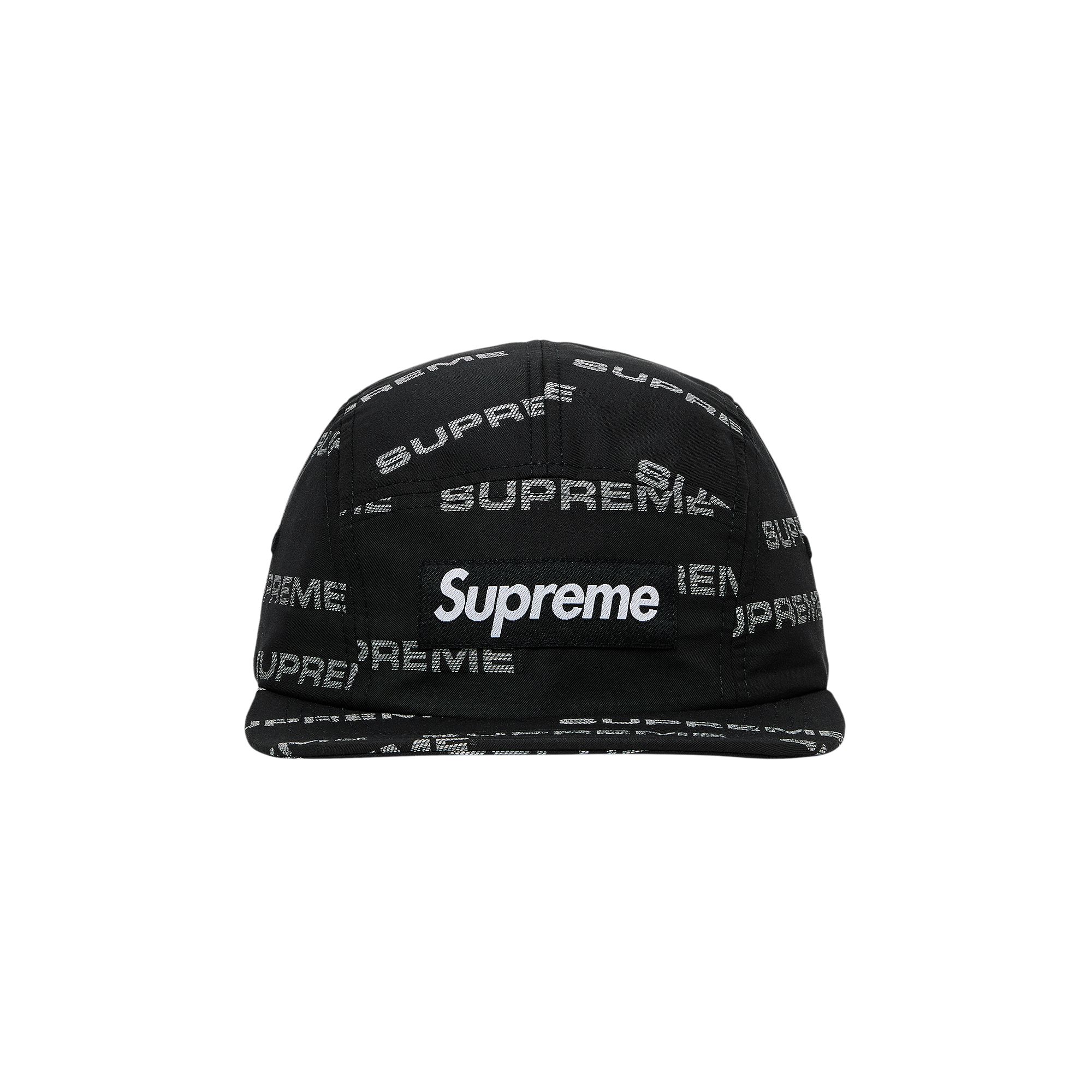 Pre-owned Supreme Reflective Jacquard Camp Cap 'black'