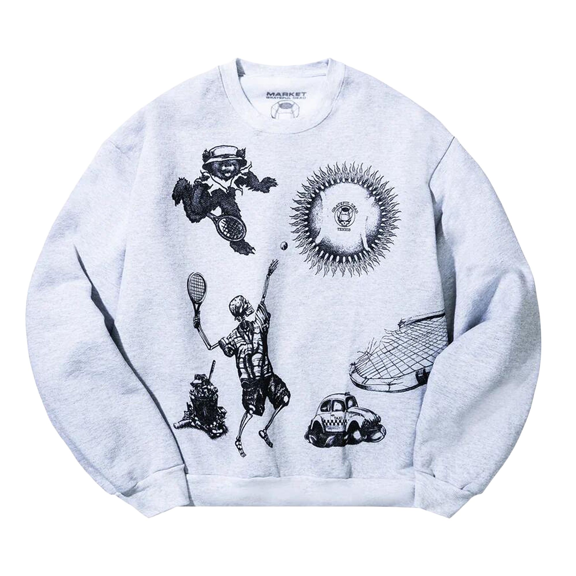 Market x Grateful Dead Service Crewneck 'Ash' | Grey | Men's Size 2XL