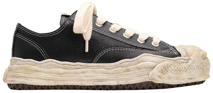Maison Mihara Yasuhiro Hank OG Sole Silicon Coating Canvas Low Black White