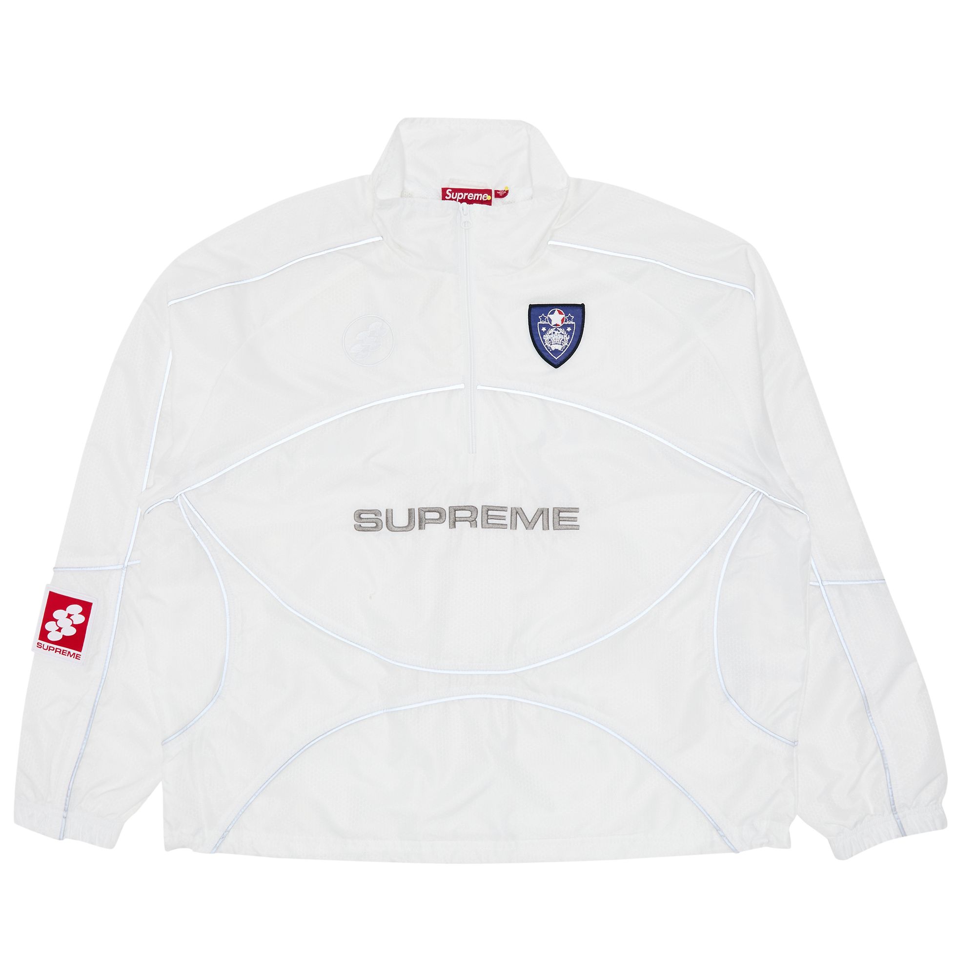 Supreme Reflective Piping Pullover 'White' | Men's Size S