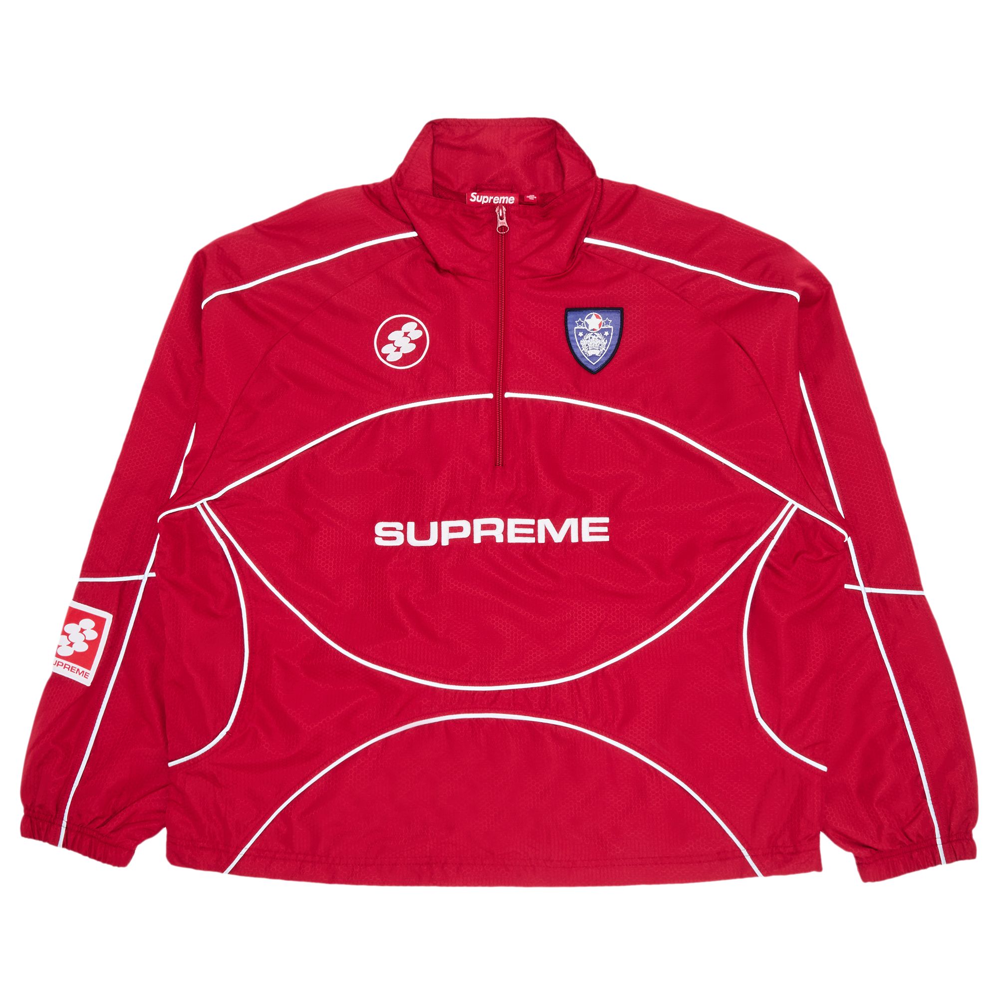 Supreme Reflective Piping Pullover 'Red' | Men's Size XL