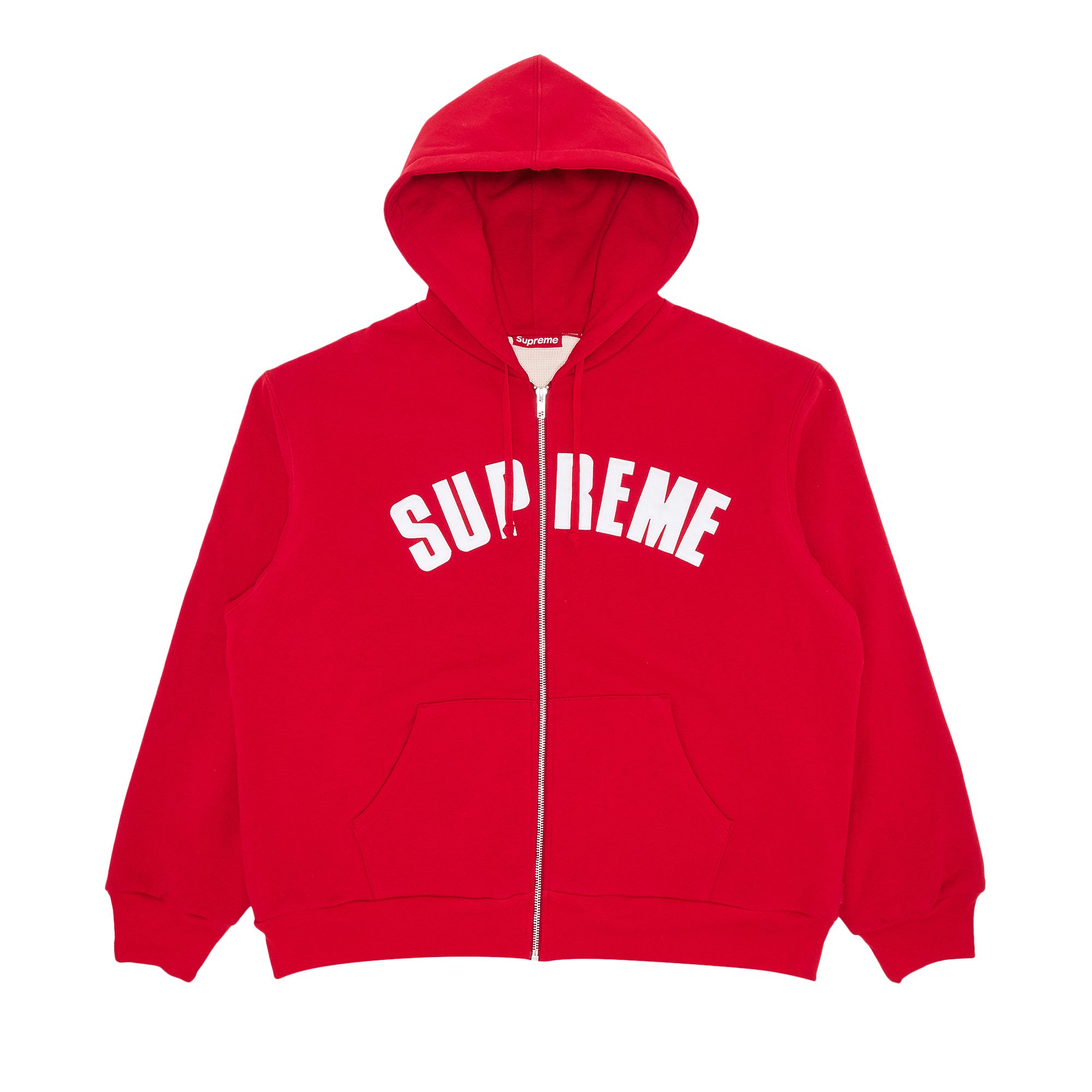 Supreme Arc Thermal Zip Up Hooded Sweatshirt 'Red' | Men's Size L