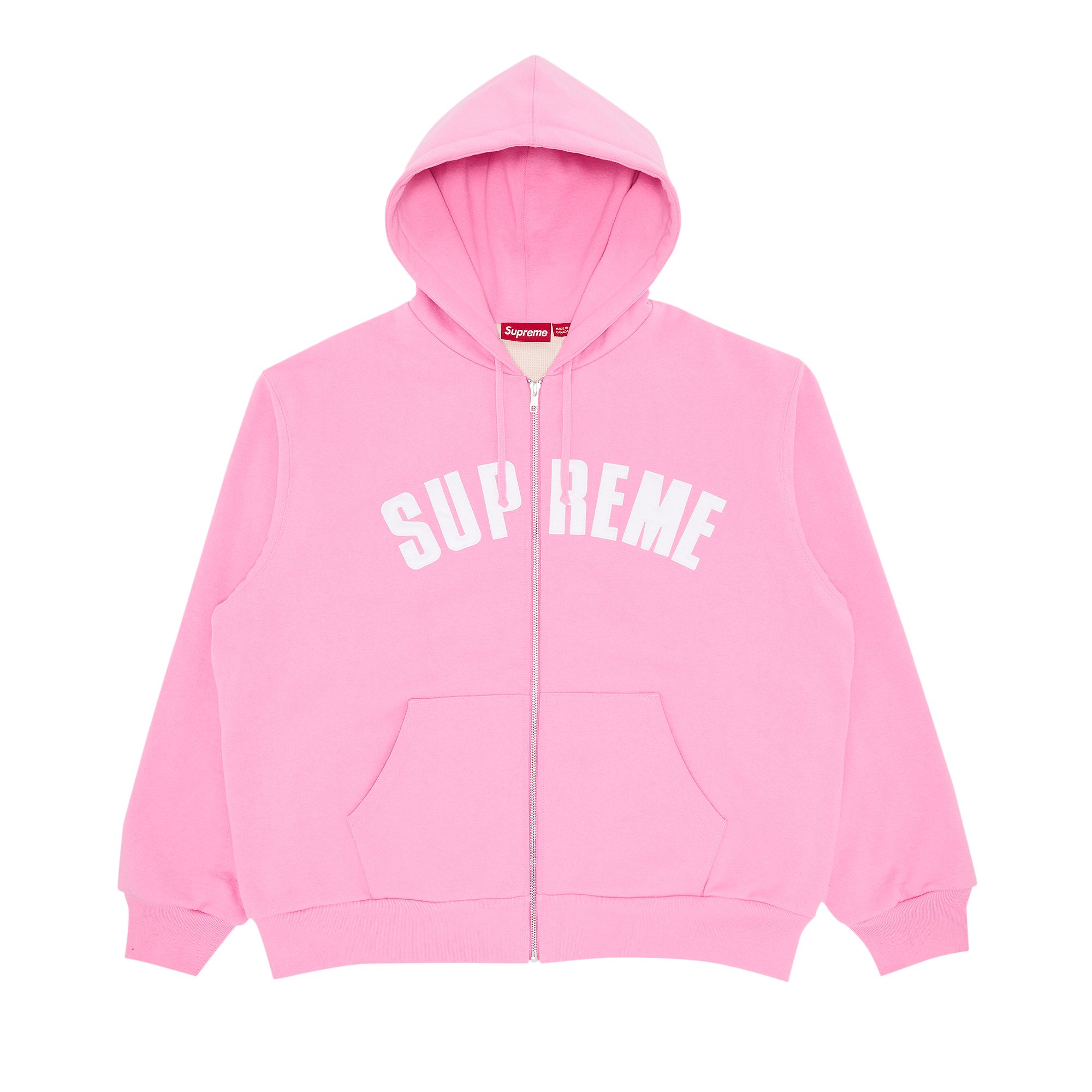 Pre-owned Supreme Arc Thermal Zip Up Hooded Sweatshirt 'pink'