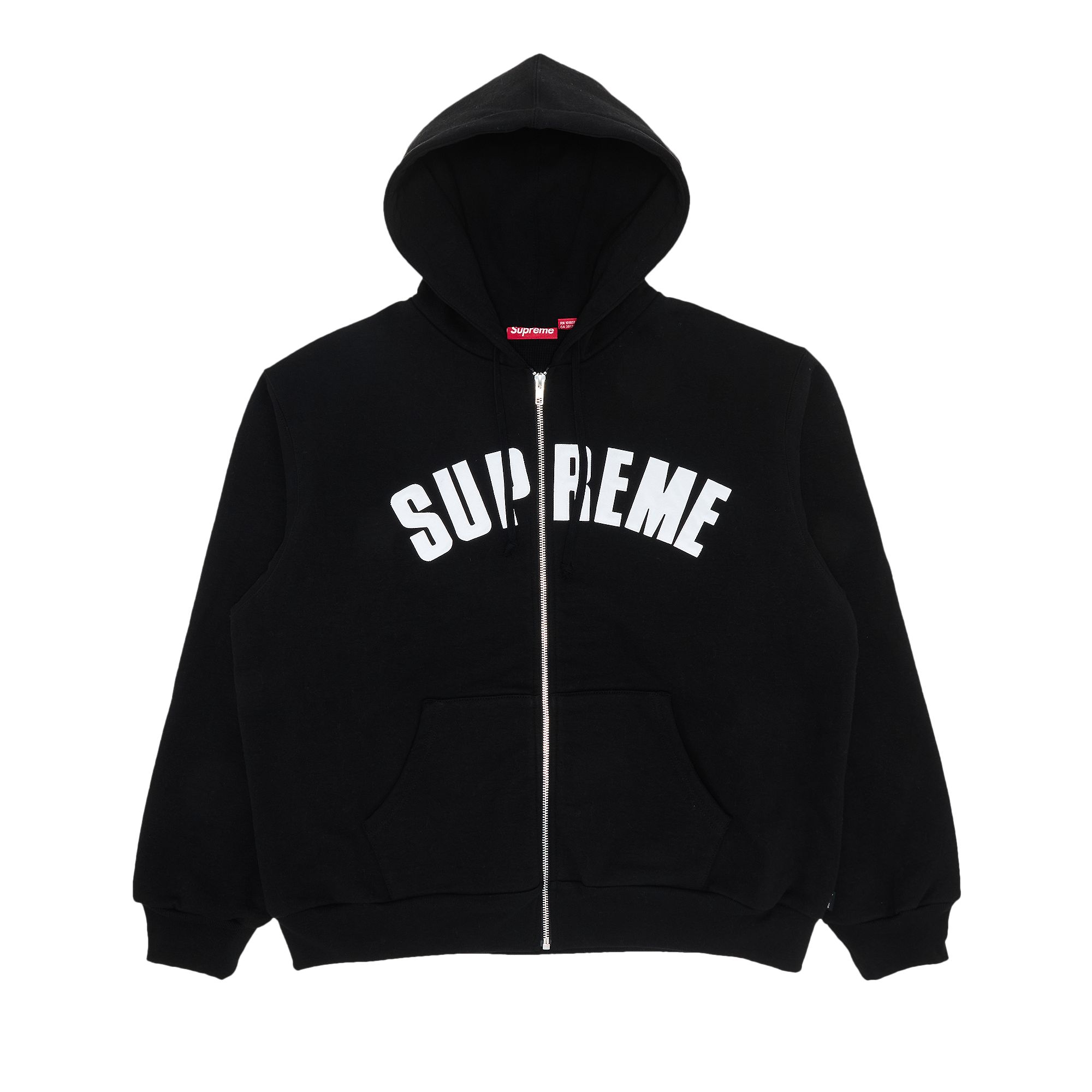 Supreme Arc Thermal Zip Up Hooded Sweatshirt 'Black' | Men's Size S
