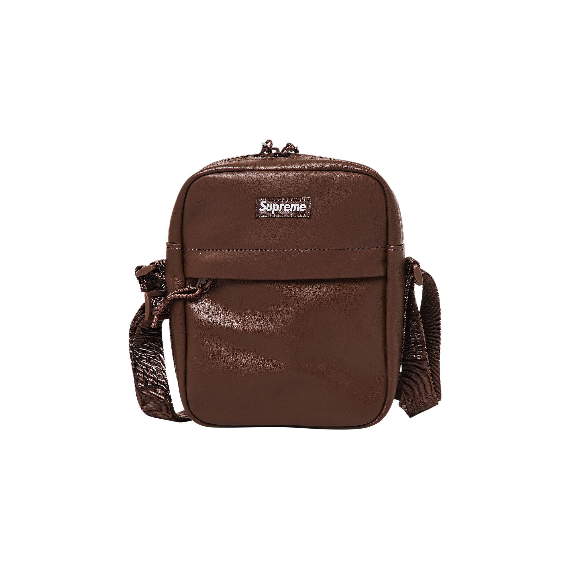 Pre-owned Supreme Leather Shoulder Bag 'brown' | Men's Size Onesize