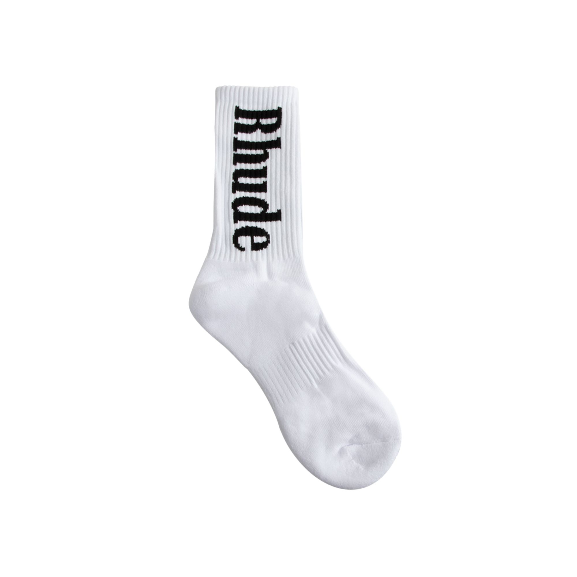 Rhude Logo Sock 'White/Black' | Men's Size Onesize