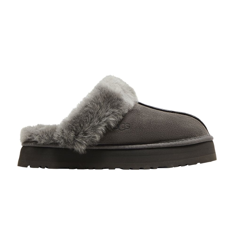 Pre-owned Ugg Wmns Disquette Slipper 'charcoal' In Grey