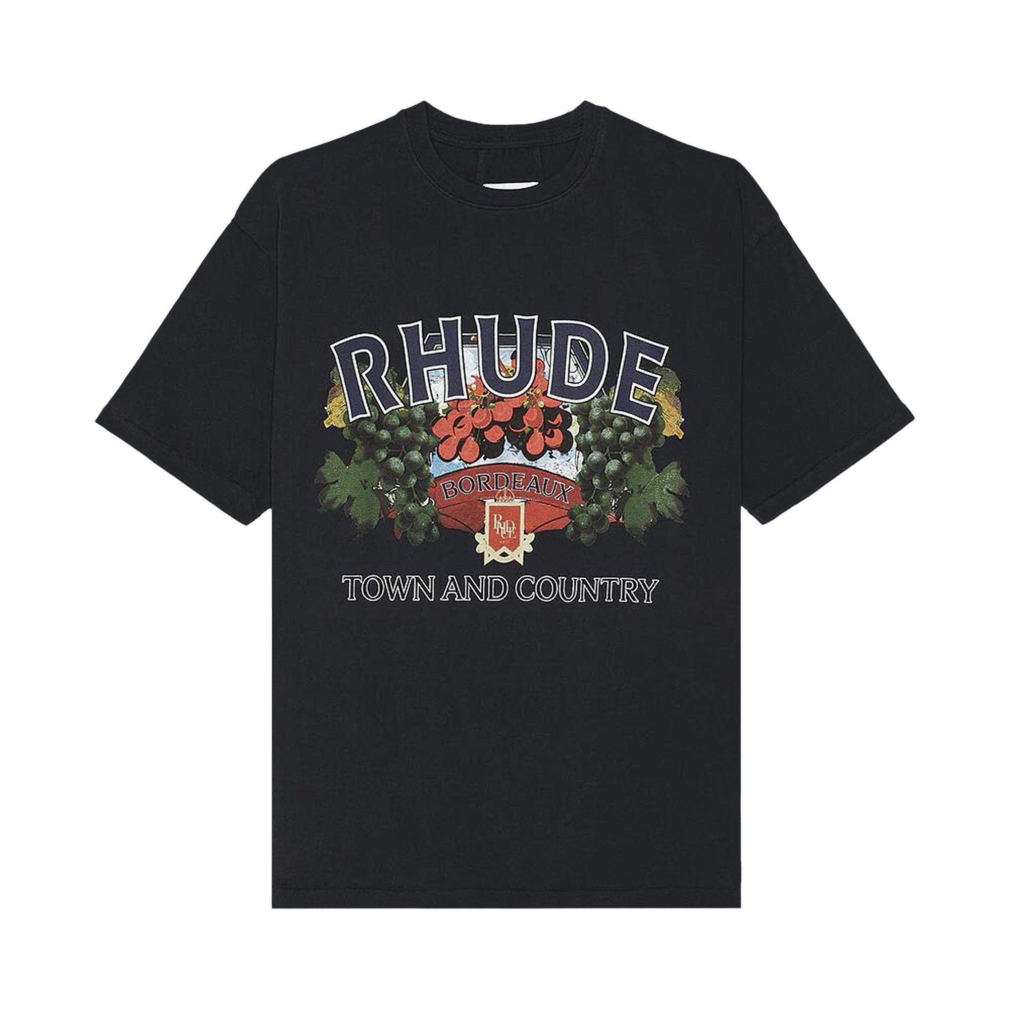 Click to view more detailed imagery on our partner's website Pre-owned Rhude Town And Country Tee 'vintage Black'