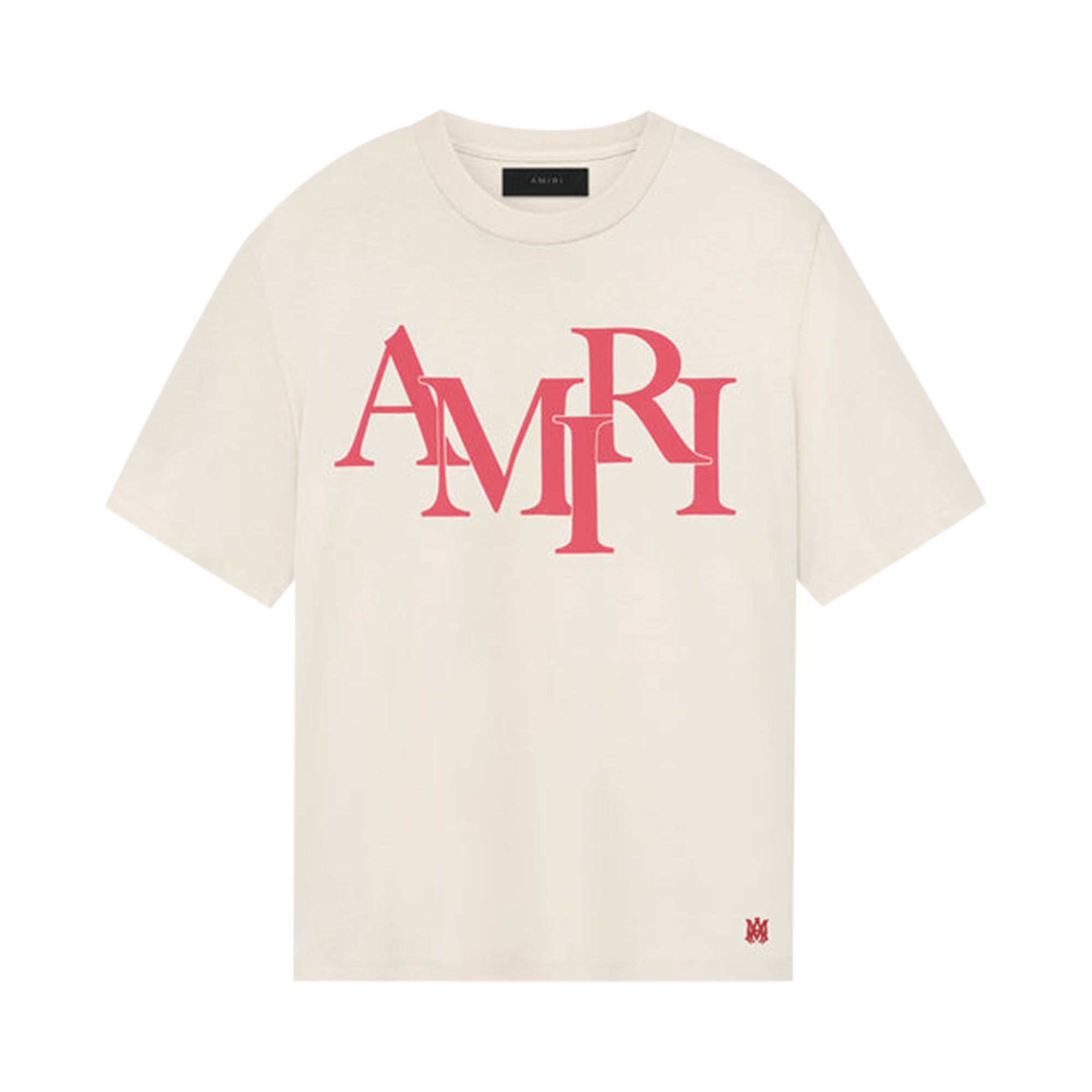 Pre-owned Amiri Staggered Tee Beige 'cream'