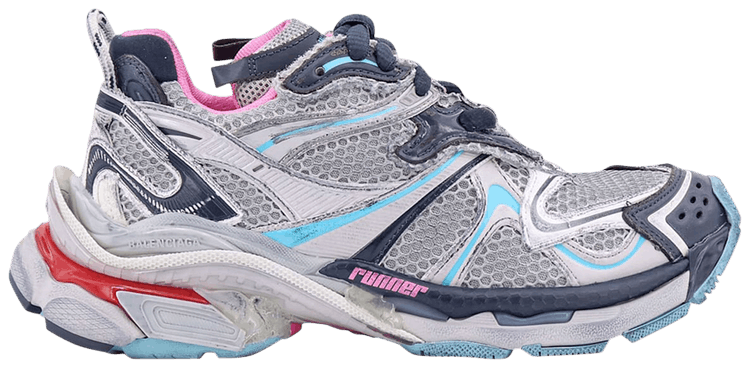 スニーカー BALENCIAGA Woman Sneakers Grey 779064 W3RXP 1045 Buy Balenciaga Wmns Runner Sneaker 'Grey Blue Pink' - 779064
