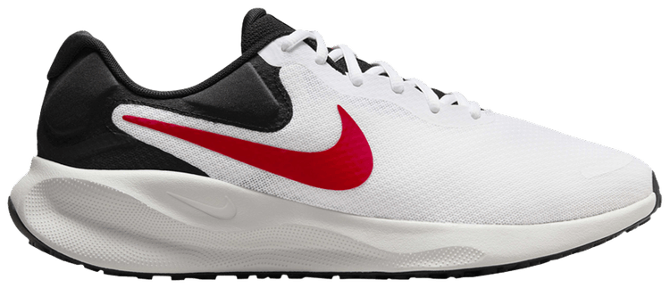 Nike Revolution 7 White Black Fire Red