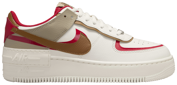 Buy Wmns Air Force 1 Shadow Phantom Fire Red Khaki HQ3400 030 GOAT CA