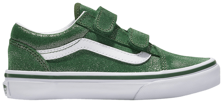 Vans Old Skool V Kids Tinsel Suede Green