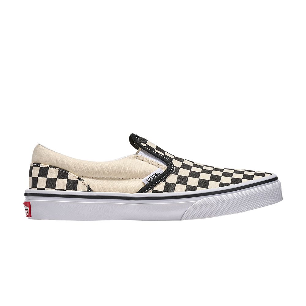 Pre-owned Vans Classic Slip-on Kids 'checkerboard - Black Off White' | Cream | Kid's Size 3
