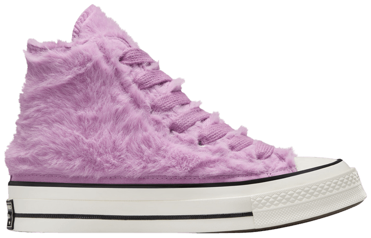 Size 10.0 Wmns Chuck 70 High Faux Fur Classic Amethyst