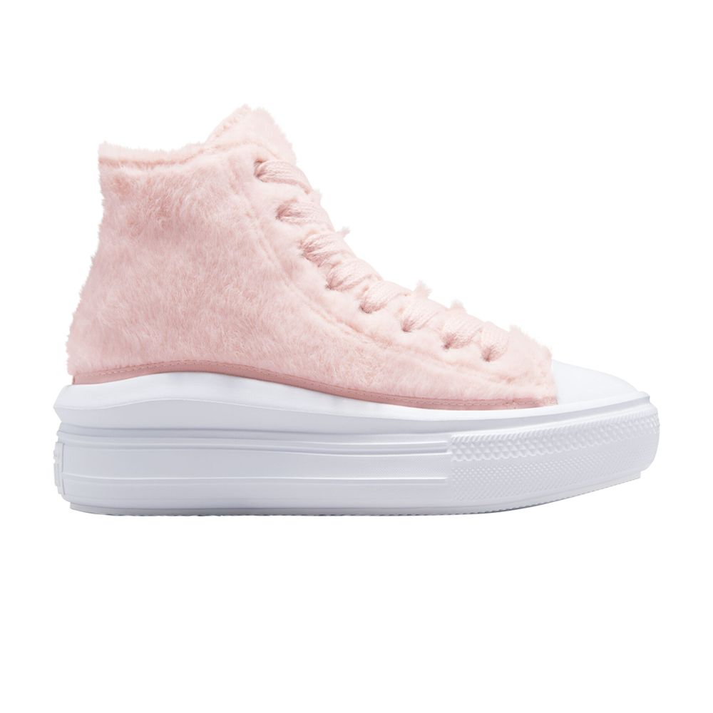 Pre-owned Converse Wmns Chuck Taylor All Star Move Platform High 'faux Fur - Warm Quarry' | Pink | Women's Siz