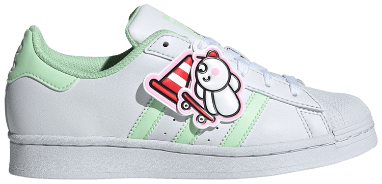 James Jarvis x adidas Superstar J White Green Spark