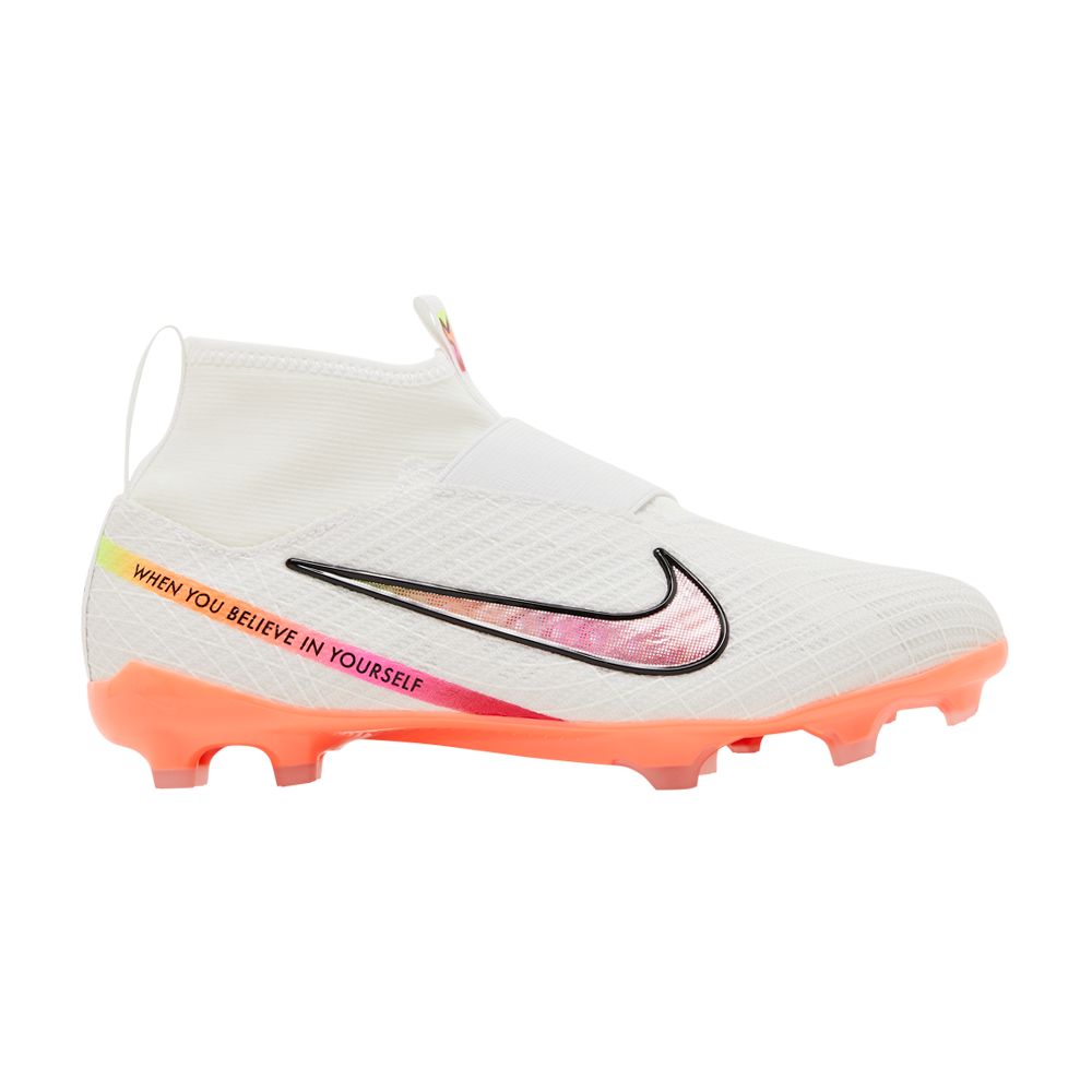 Pre-owned Nike Marcus Rashford X Zoom Mercurial Superfly 9 Pro Fg Gs 'better Believe It' | White | Kid's Size