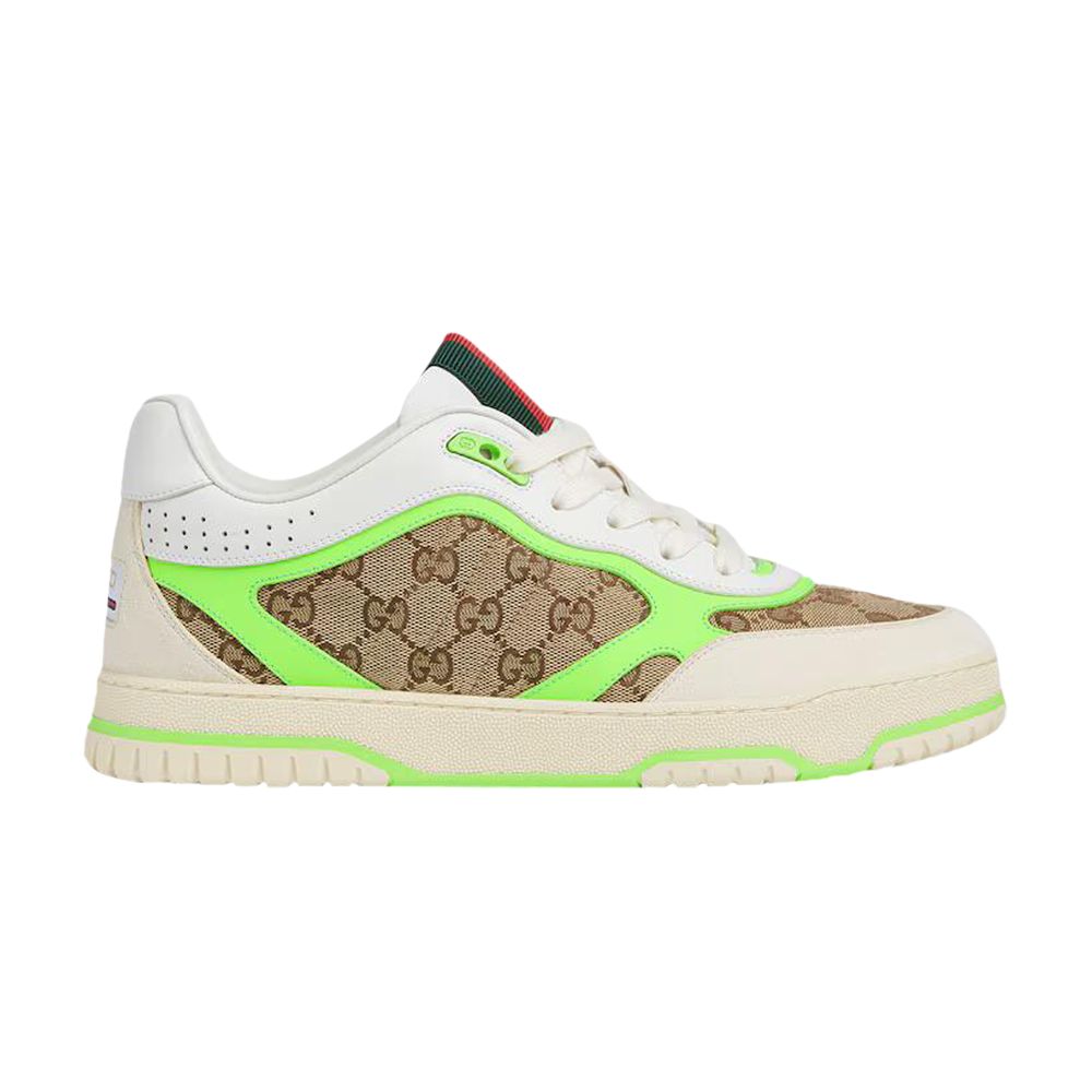Gucci Re-Web Sneaker 'GG Canvas - Beige Fluorescent Green' - 787476-AADHW-9571