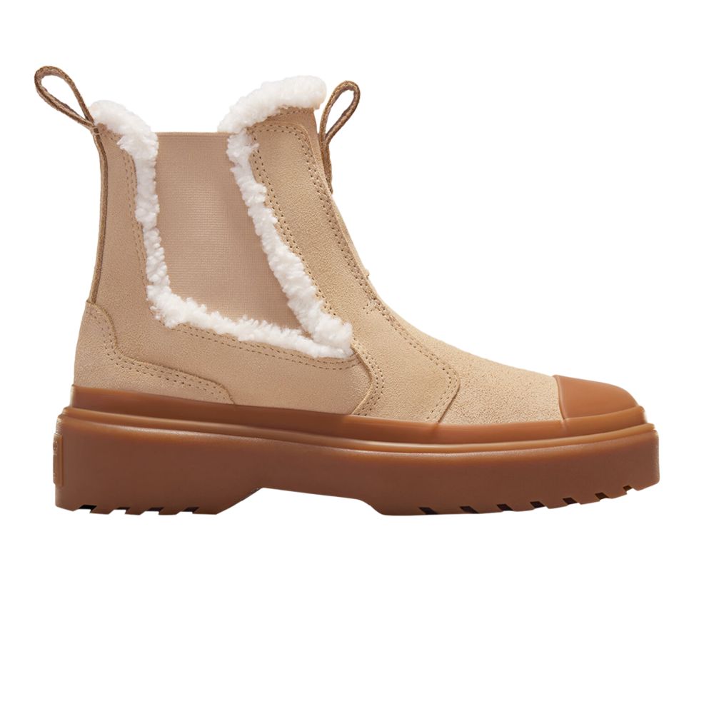 Pre-owned Converse Chuck Taylor All Star Lugged Chelsea Boot Gs 'warm Quarry' | Tan | Kid's Size 6.5 In Brown