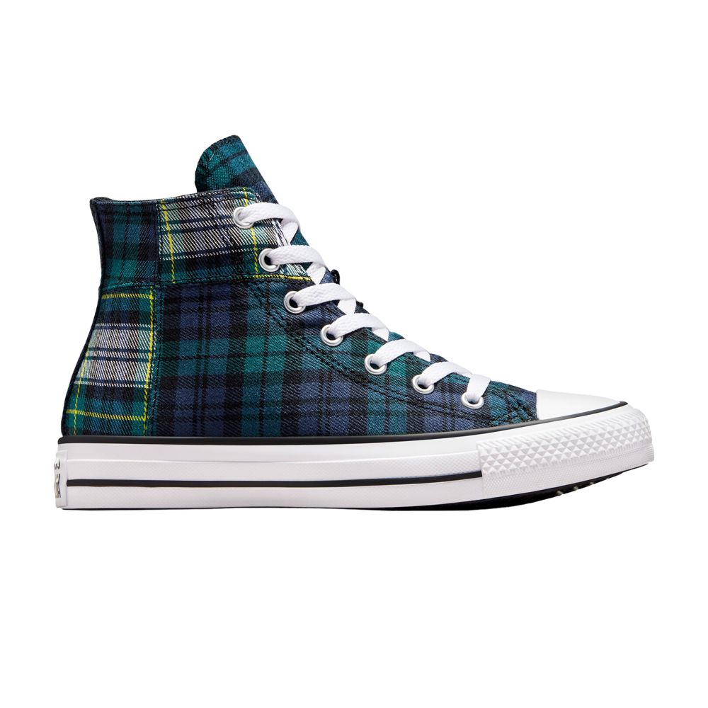 Chuck Taylor All Star High GS 'Plaid - Dragon Scale Green' - A09325F