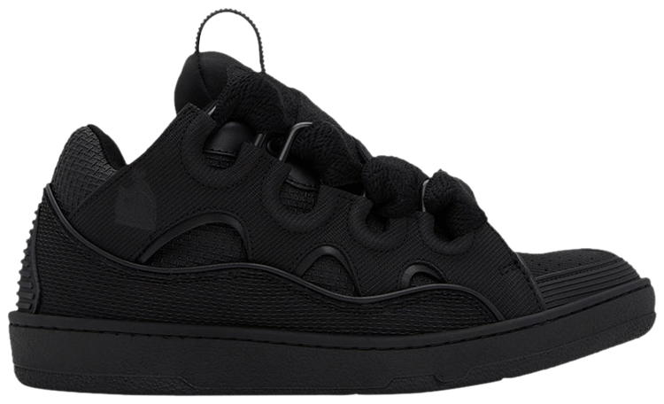 Lanvin Curb Sneakers Metallic Effect   Black