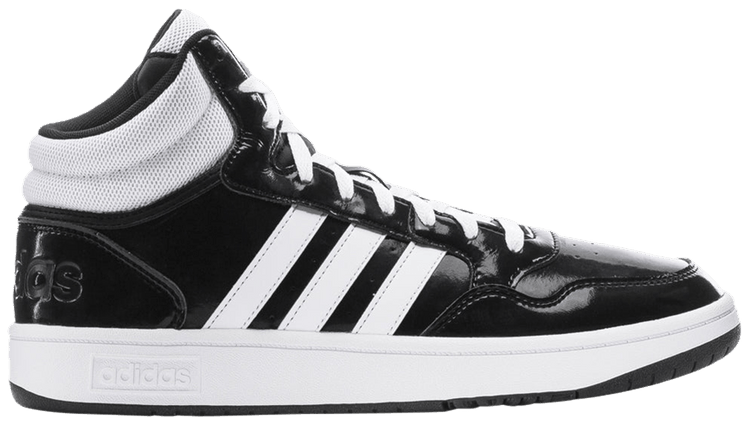 Adidas Hoops 30 Mid Black White Patent