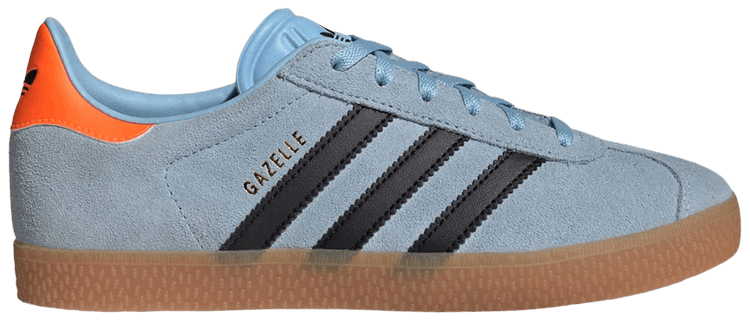 Adidas Gazelle J Clear Sky Black Solar Orange