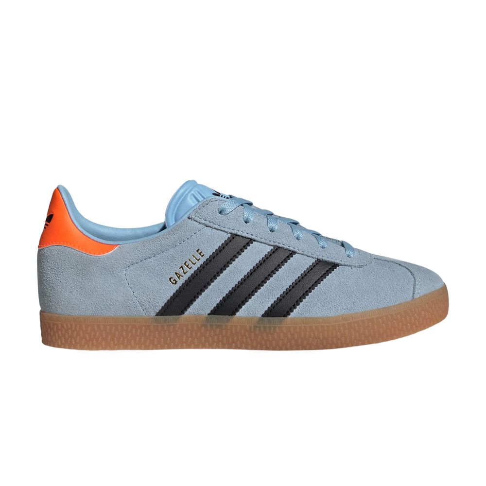Pre-owned Adidas Originals Adidas Gazelle J 'clear Sky Black Solar Orange' | Blue | Kid's Size 6