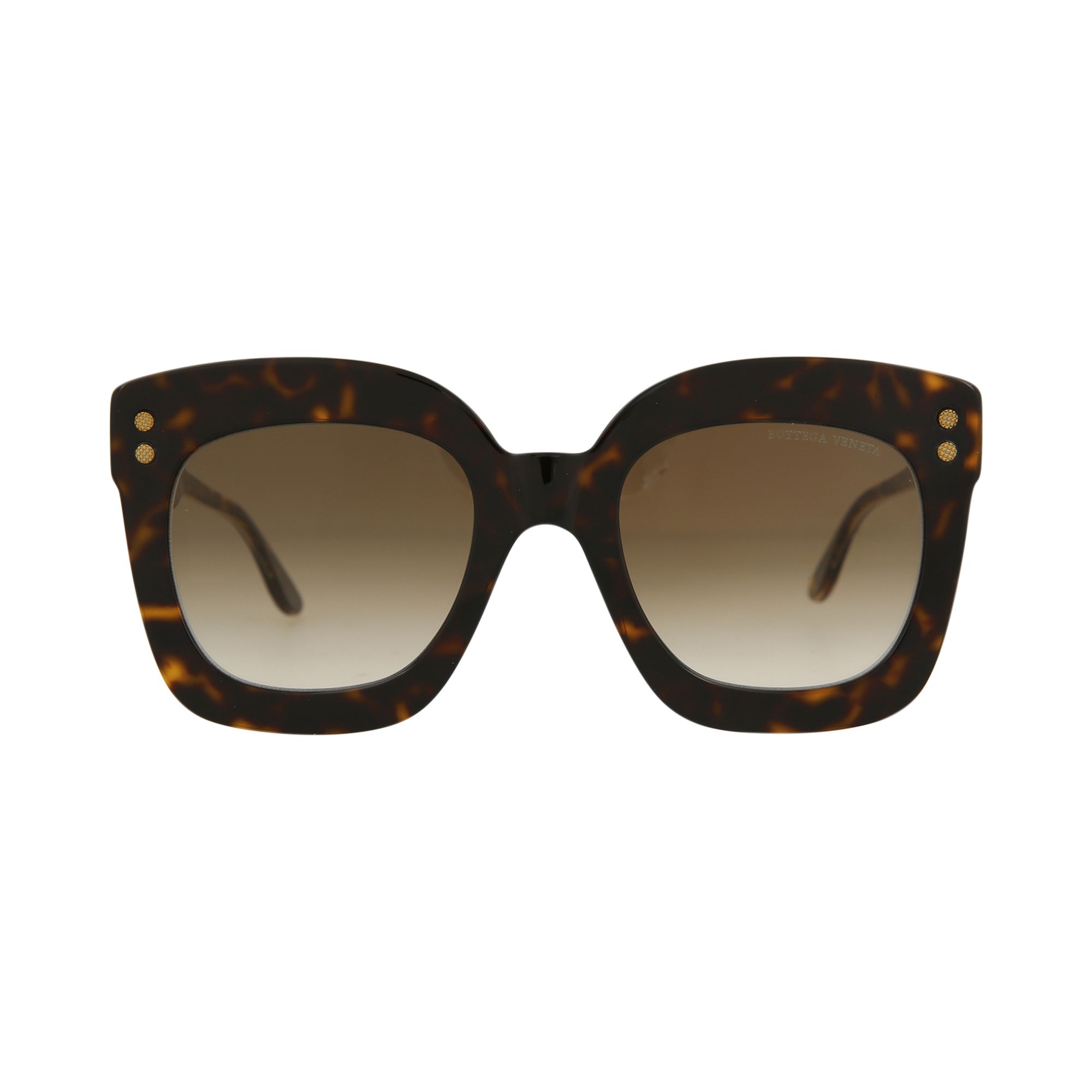 Pre-owned Bottega Veneta Square Sunglasses 'havana/crystal/brown'