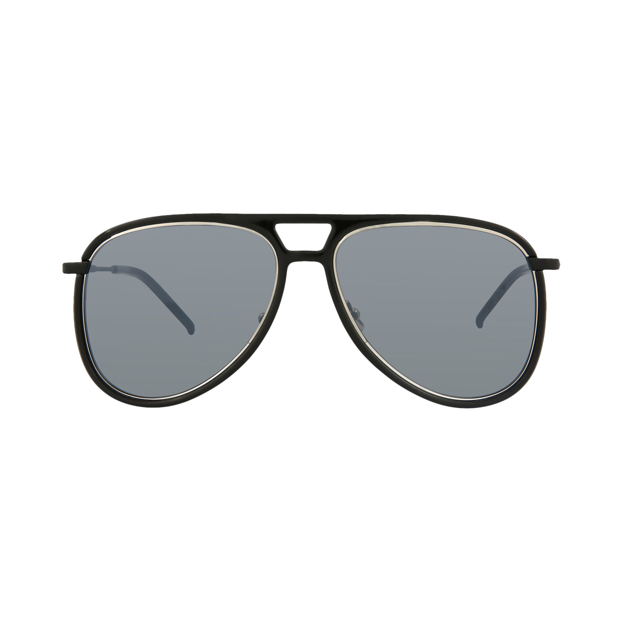 Pre-owned Saint Laurent Aviator Sunglasses 'black/silver' | Men's Size Onesize