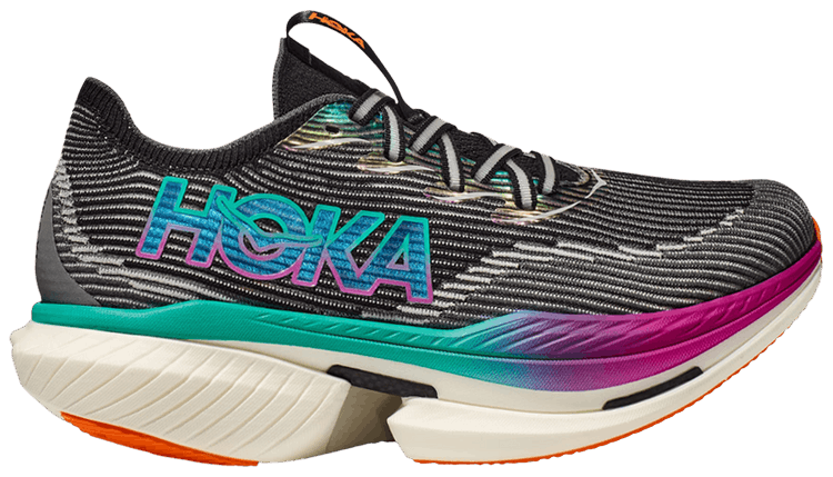 HOKA Cielo X1 Black Electric Aqua
