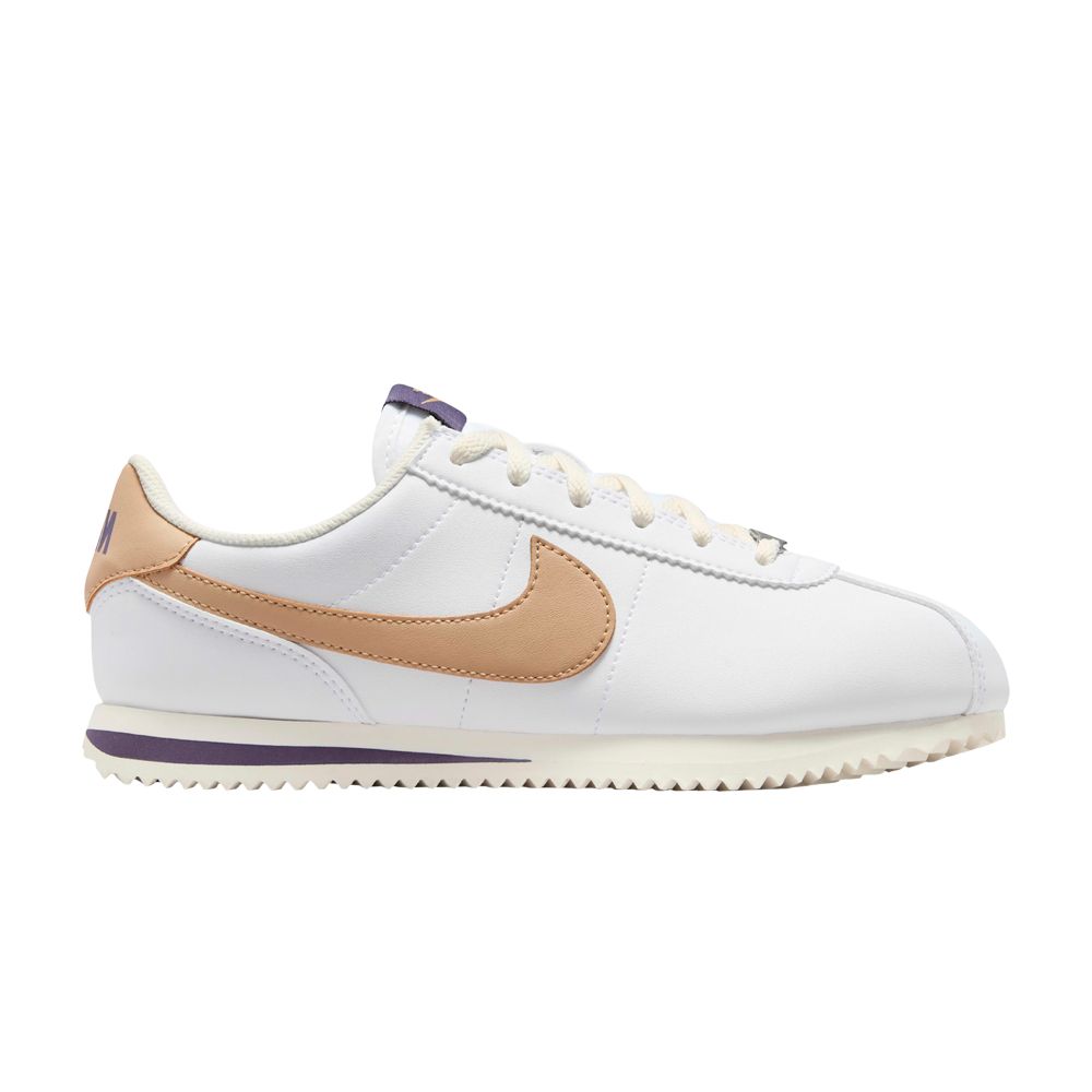 Pre-owned Nike Cortez Gs 'white Dark Raisin Hemp' | Kid's Size 3
