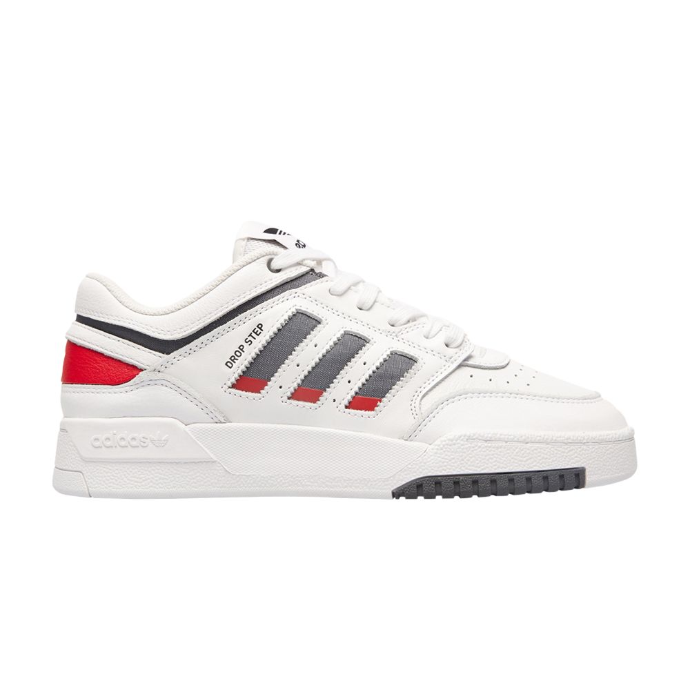 adidas Drop Step Low 'White Grey Scarlet' | Men's Size 10.5 - IE6225
