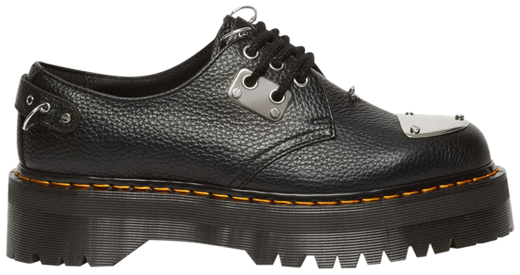 Dr Martens 1461 Piercing Milled Nappa Leather Platform Black