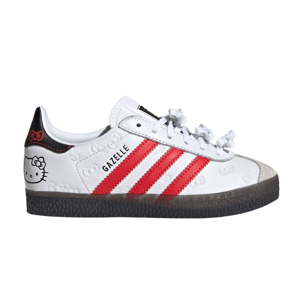 Pre-owned Adidas Originals Adidas Hello Kitty X Gazelle C '50th Anniversary' | White | Kid's Size 12