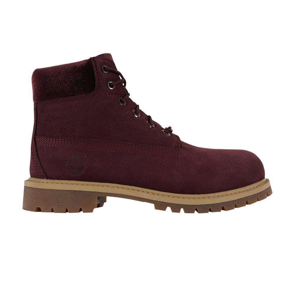 Pre-owned Timberland Dtlr X 6 Inch Premium Boot Junior 'burgundy Velvet' | Red | Kid's Size 6.5