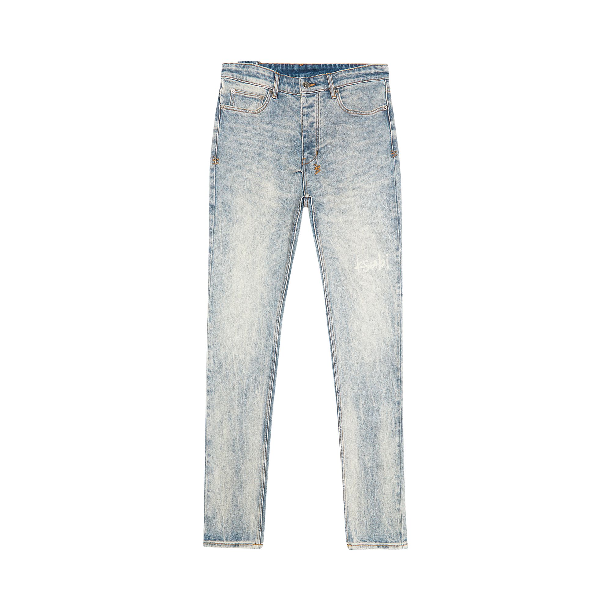 Pre-owned Ksubi Chitch Slim Tapered Jean 'stairway' | Blue | Men's Size 34