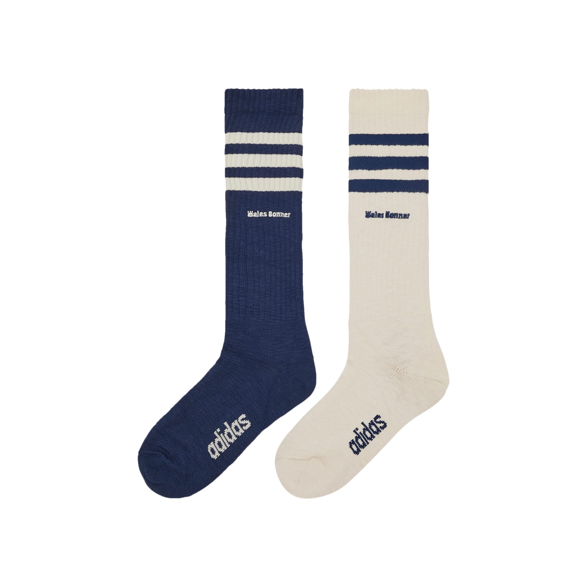 Pre-owned Adidas Originals Adidas X Wales Bonner 3s Sock 'wonder White/collegiate Navy' | Men's Size L