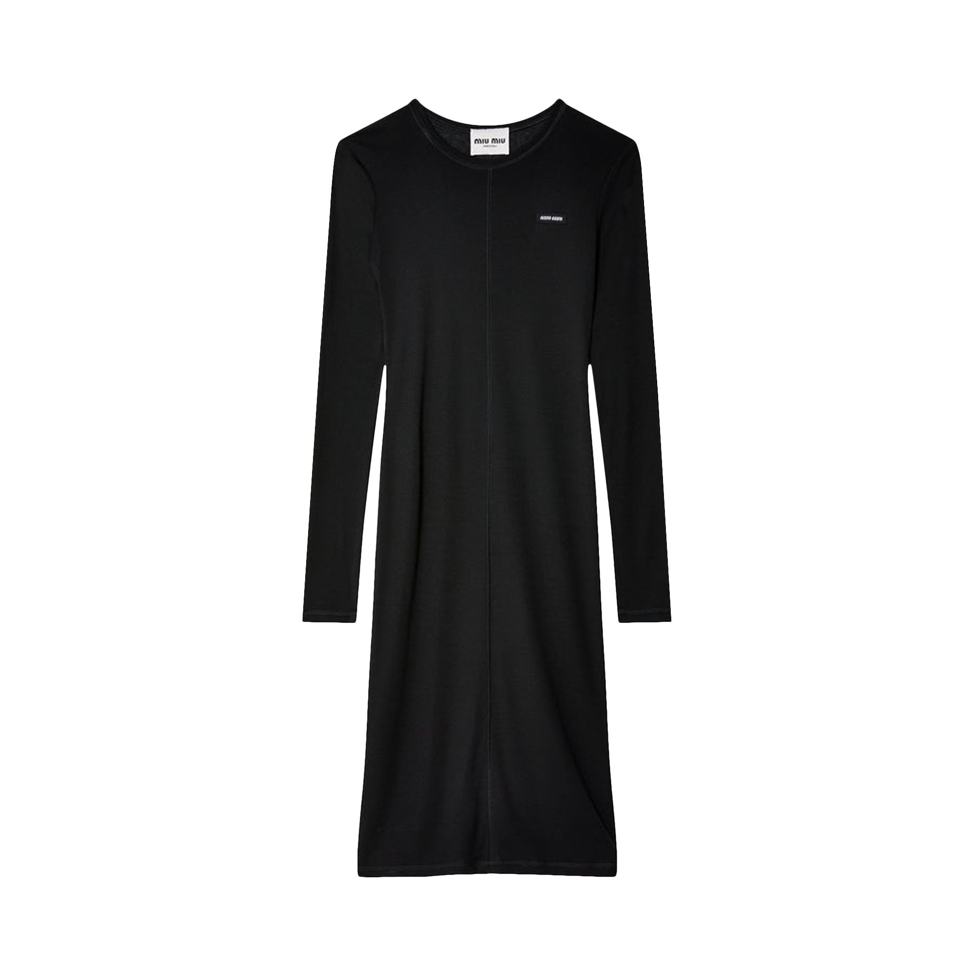 Pre-owned Miu Miu Silk Jersey Dress 'black' | Women's Size 38