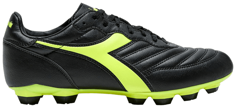 Diadora Brasil R LPU Black Fluo Yellow