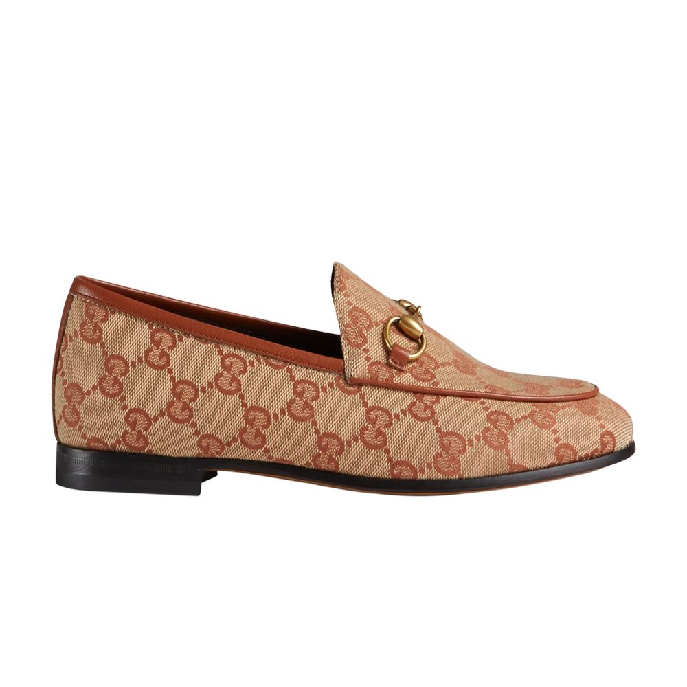 Pre-owned Gucci Wmns Jordaan Loafer 'gg - Beige Rust' | Brown | Women's Size 4.5