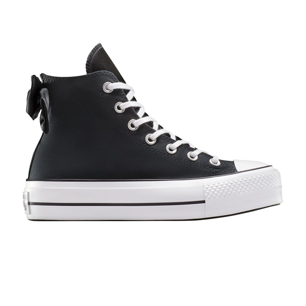 Pre-owned Converse Wmns Chuck Taylor All Star Lift Platform High 'black White Bows'