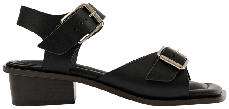 Lemaire Wmns Square Heeled Strapped Sandal Black