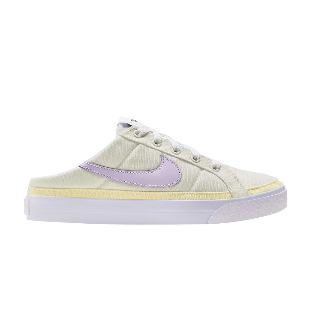 Pre-owned Nike Wmns Court Legacy Mule 'sail Violet Mist' | Cream | Women's Size 5.5 In White