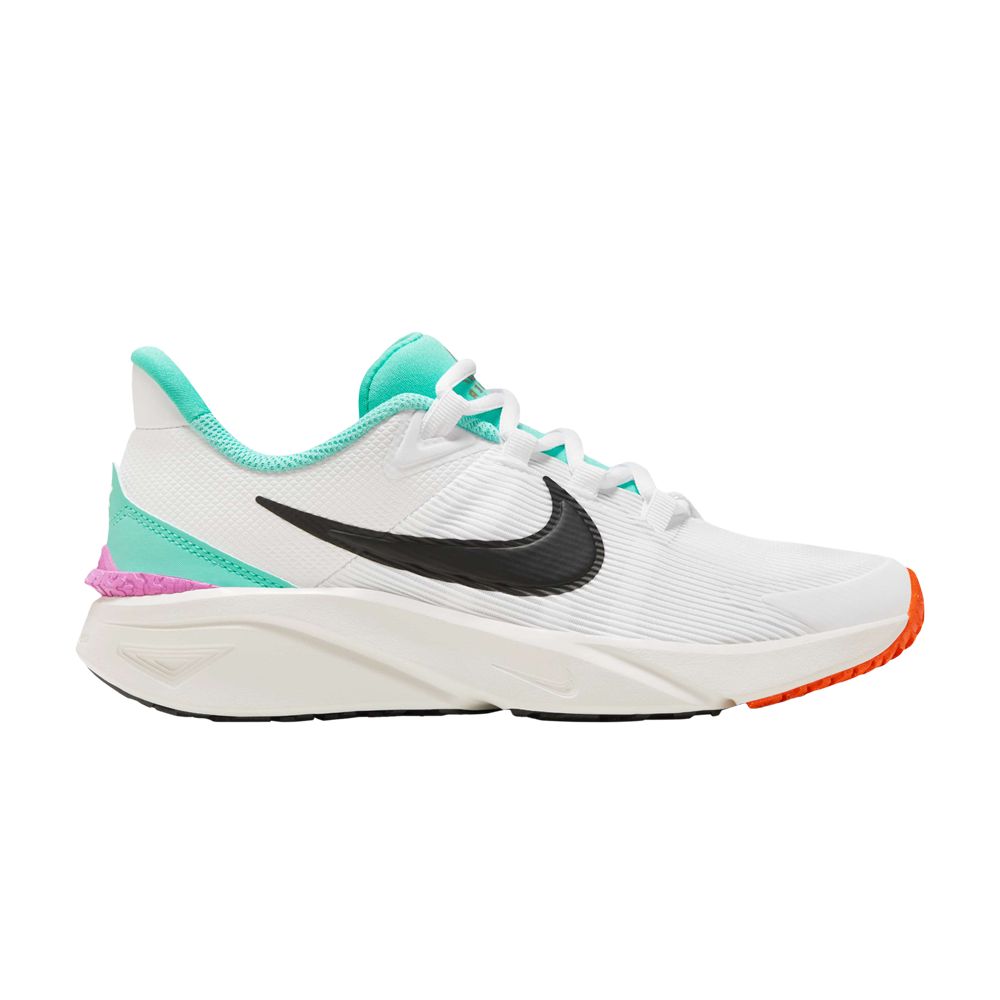 Nike Star Runner 4 GS 'White Teal Total Orange' | Kid's Size 3.5 - HQ1187-101