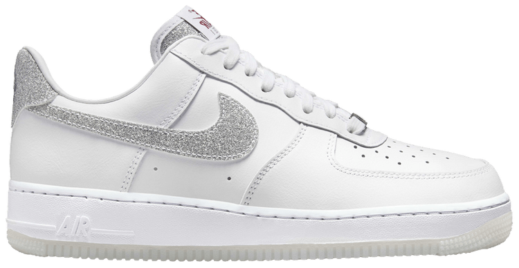 Nike Air Force 1 Low 07 LX Glitter Swoosh White Women s