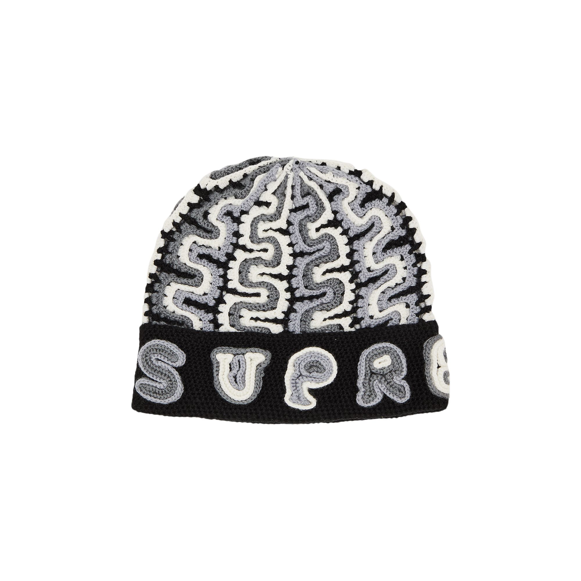 Pre-owned Supreme Yarn Appliqué Beanie 'black'
